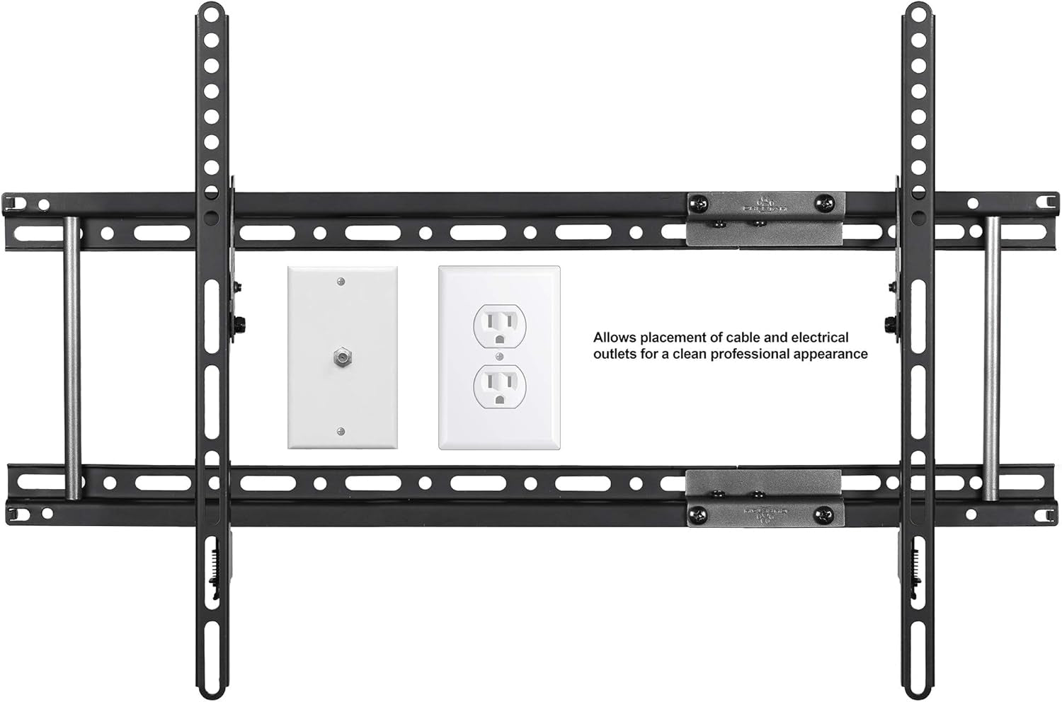 APTMM2B Tilt TV Wall Mount, Fits 32-80" Tvs, Newer Displays up to 100", 165Lbs and VESA 600, Low 1.3" Profile, Fits 24" Studs, Universal LCD LED Curved or Flat Screen Tilting Mounting Bracket