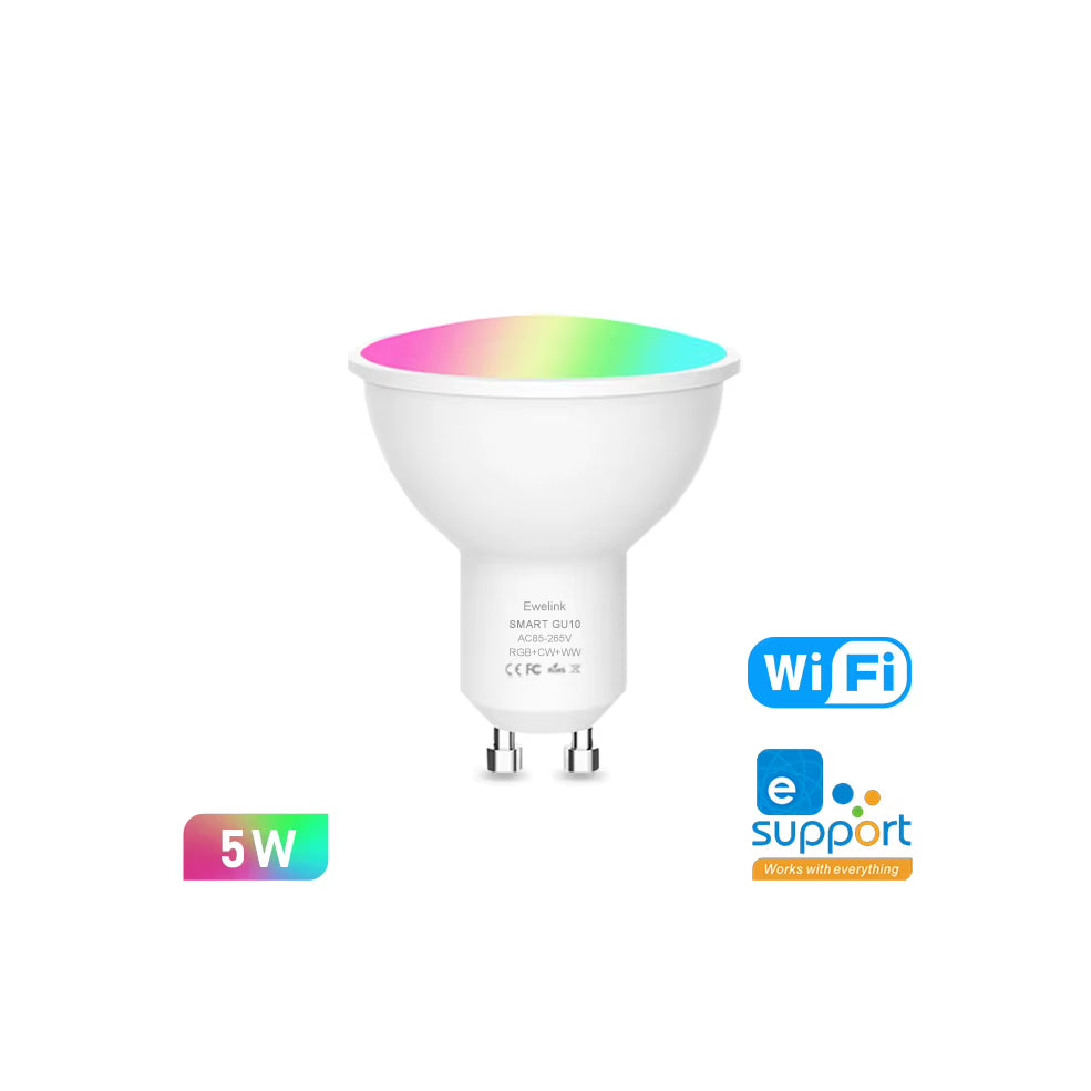 Smart Wifi Zigbee LED Light Bulb Dimmable E27 E14 GU10 RGBCW 2700-6500K LED Candle Lamp for Ewelink APP Alexa Google Home Yandex