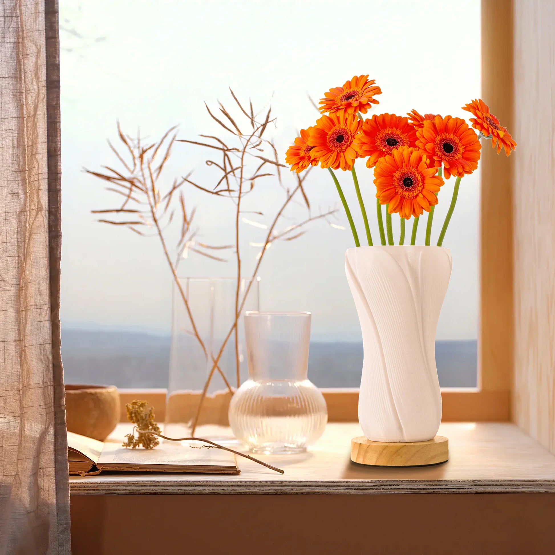 Frosted Glass Vase Lamp