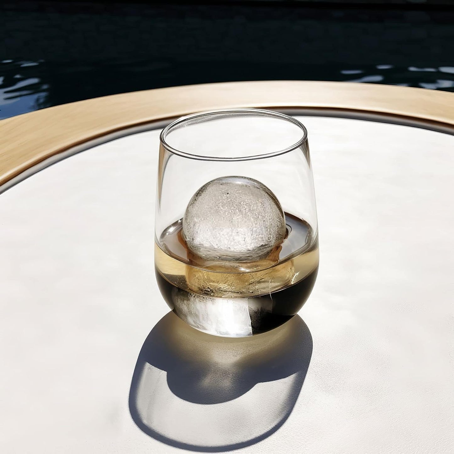 Ball Ice Cube Tray and Big Ice Cube Molds for Whiskey, Slow-Melting, 100% Silicone, No-Plastic, Easy Release, Ideal for Gifting and Elevating Cocktails