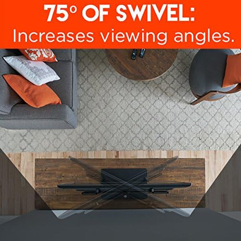 Swivelboost TV Stand - Universal Replacement Stand for Tvs up to 60"- Height Adjustable up to 4" & Smooth TV Swivel - Works with Samsung, LG, Sony & More