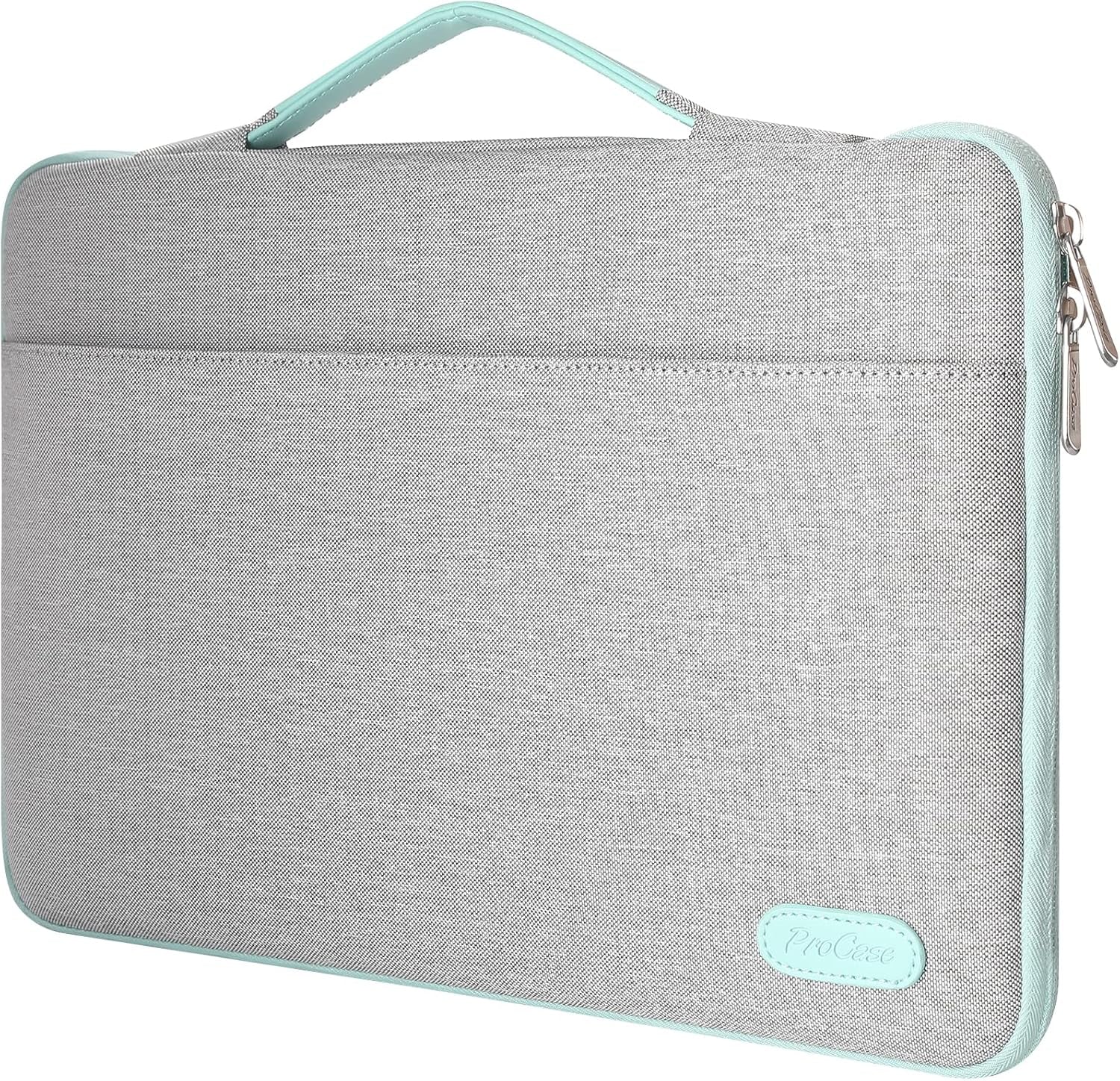 Laptop Sleeve Case, 13.5 Inch Laptop Bag Compatible with Macbook HP Dell Lenovo ASUS Chromebook -Light Grey