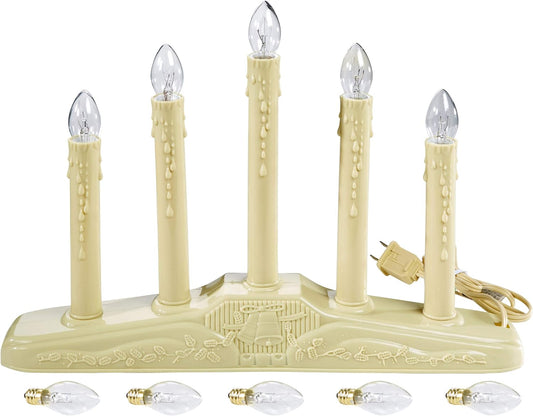 - 5 Light Candle Candoliers Extra Bulbs - Great Electric Window Candle Lamp and Christmas Decorations (5 Lights)