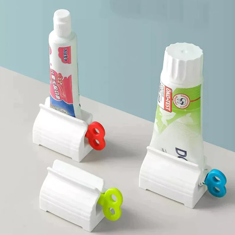 6X Toothpaste Squeezer Bathroom Tube Easy Stand Dispenser Rolling Holder Seat