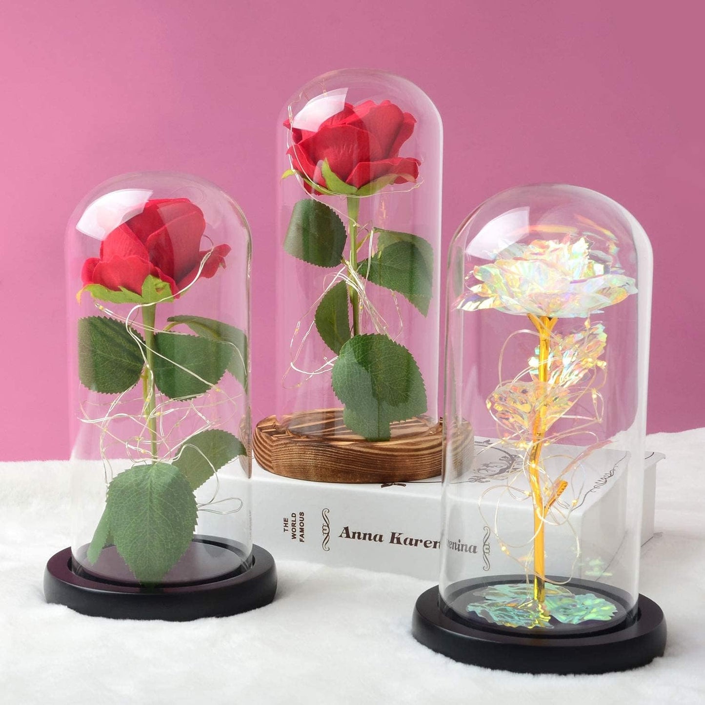 Rose,Forever Rose, Best Gift for Mom,Glass Rose, Rose Light , Girlfriend, Wife, Never Fade Rose for Mother'S Day, Anniversary, Birthday, Valentine'S Day, Gifts, Rose Room Decor, Mother Birthday Gifts