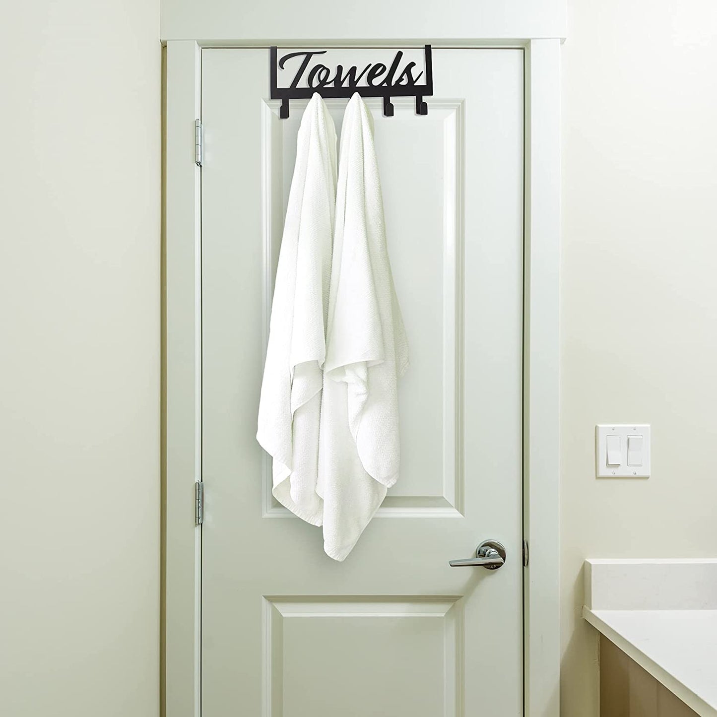 Aesthetic over the Door Towel Rack for Your Bathroom – Space Saving and Convenient Towel Holder with Sturdy Hooks – the Perfect Addition to Your Bathroom Decor