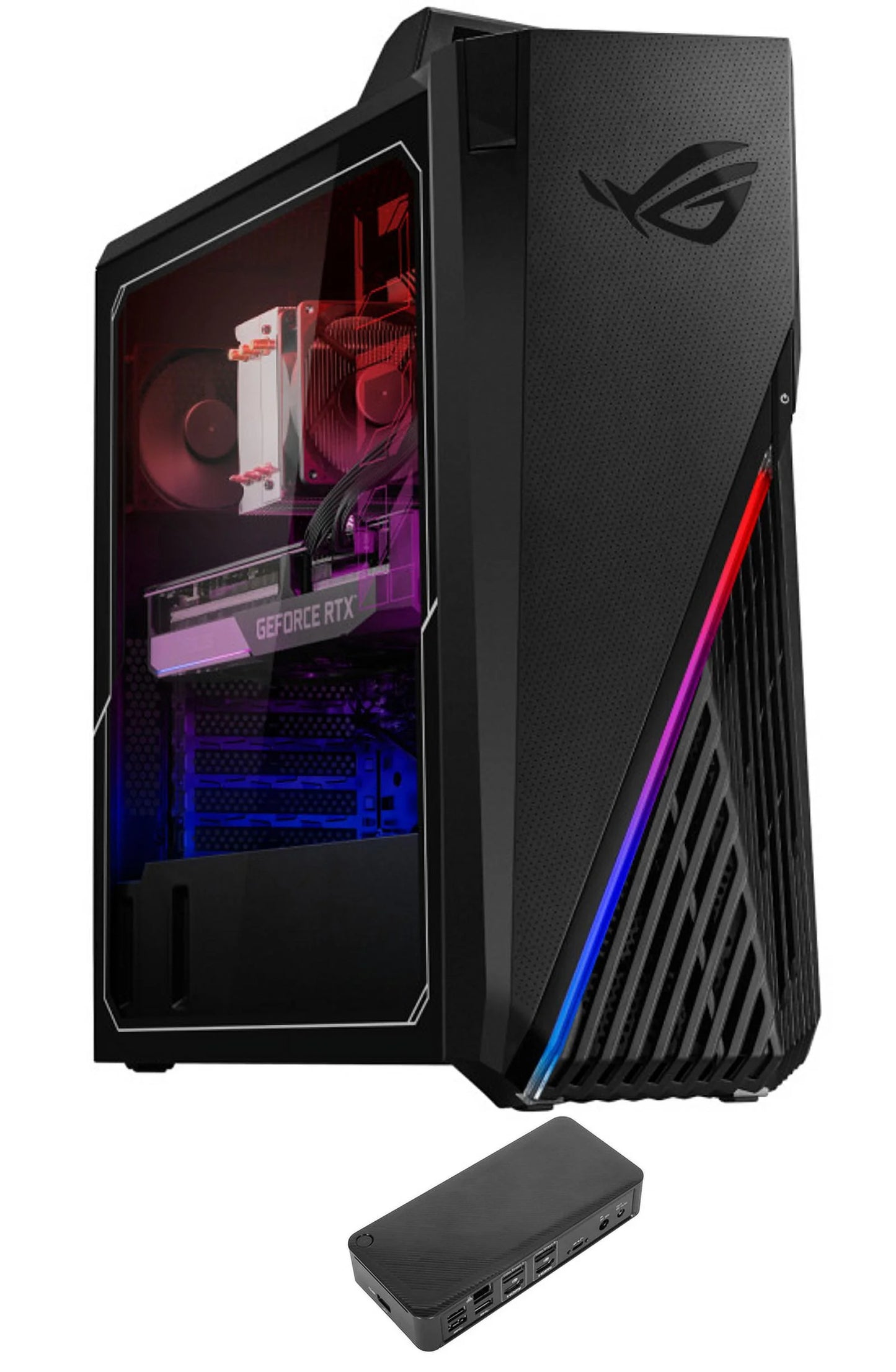 ROG Strix GA15DK Gaming Desktop PC (AMD Ryzen 7 5800X 8-Core, Geforce RTX 3070, 128GB RAM, 8TB Pcie SSD, Wifi, Bluetooth, Win 10 Pro) with USB-C Dock