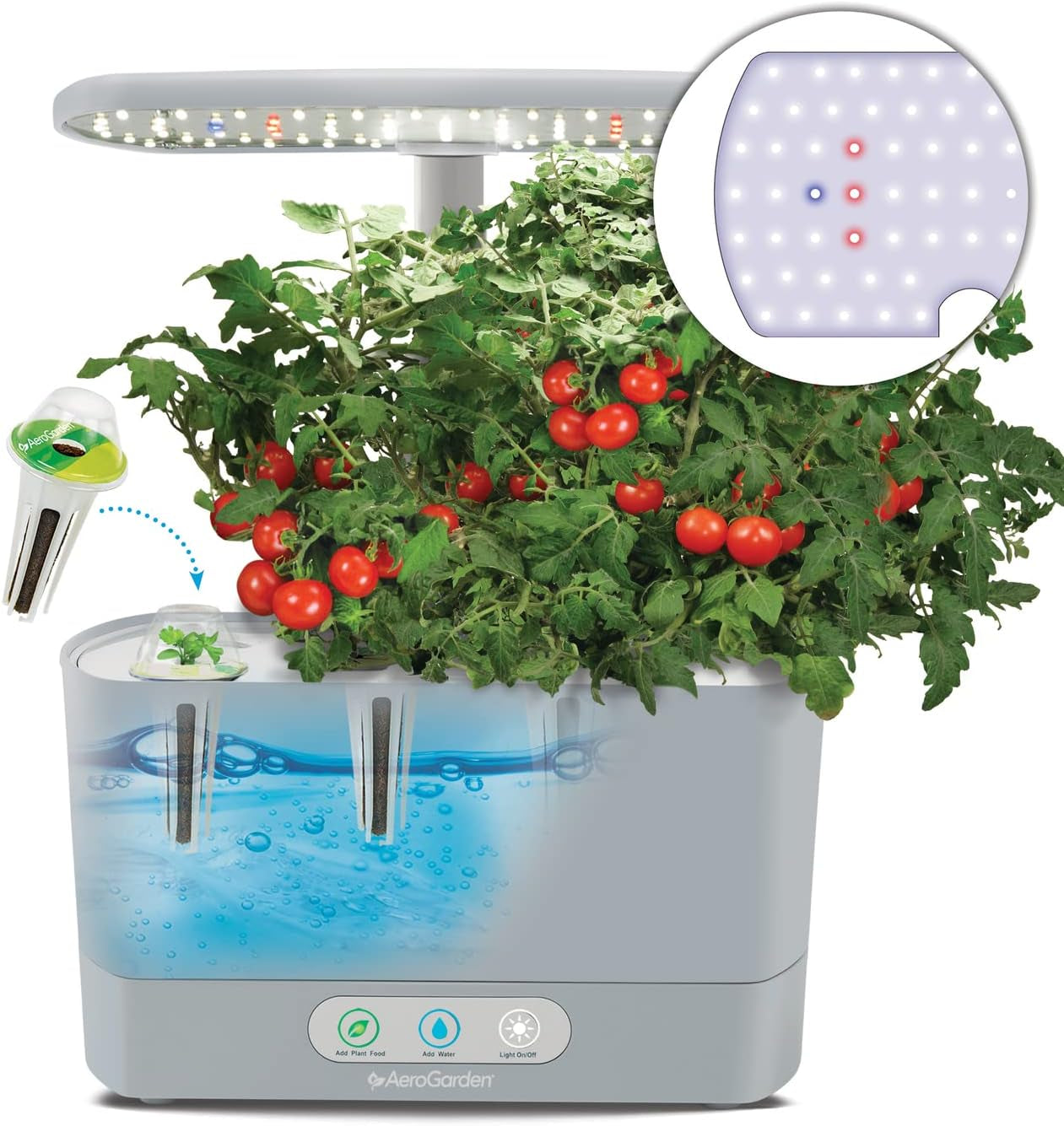 Harvest - Indoor Garden with LED Grow Light, Cool Gray