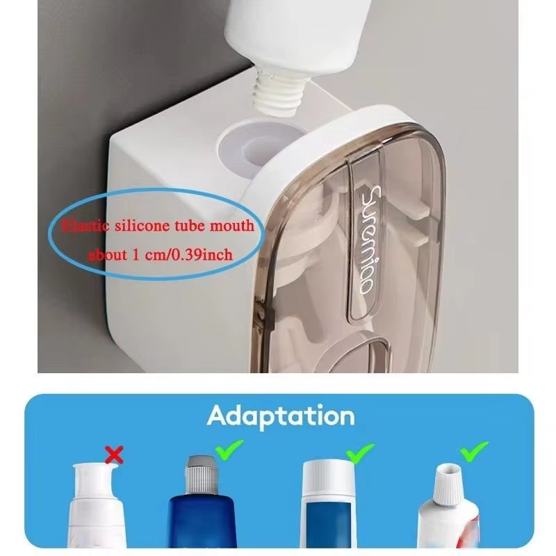 1 PCS Automatic Toothpaste Dispenser Bathroom Accessories Wall Mount Lazy Toothpaste Squeezer Toothbrush Holder