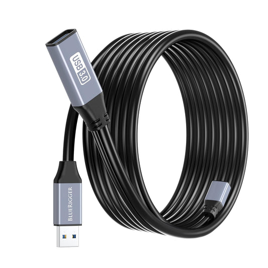 USB 3.0 Extension Cable (32FT, Active, 5 Gbps, In-Wall CL3 Rated, Type a Male to Female Cord) - Long USB Repeater Extender for VR Headset, Printer, Hard Drive, Keyboard, Mouse, Xbox