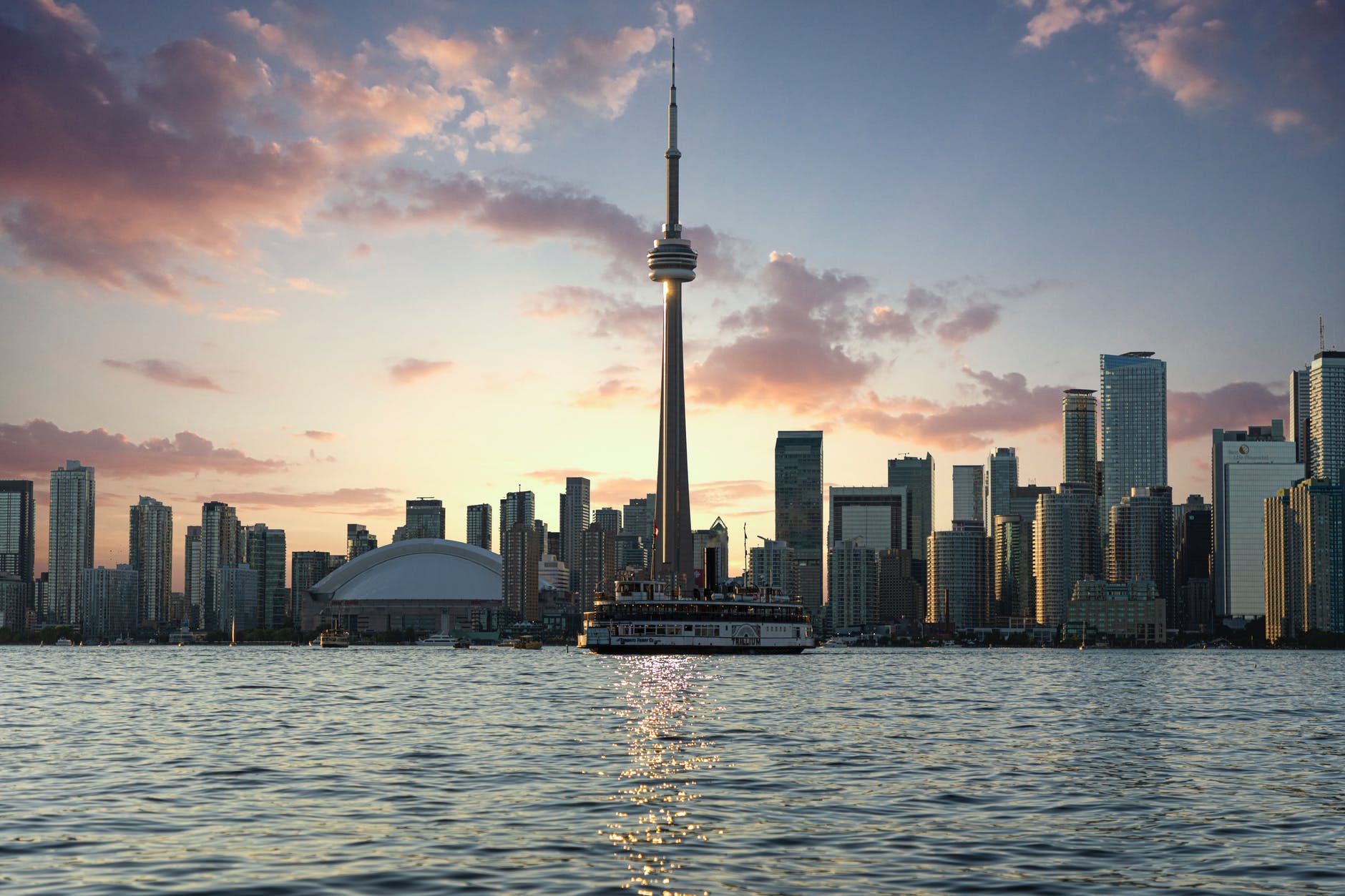 photo of cn tower during golden hour