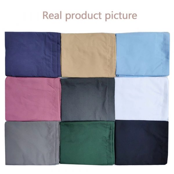 100 Cotton Fitted Bed Sheet with Elastic Band Solid Color Anti slip Adjustable Mattress Cover for 5