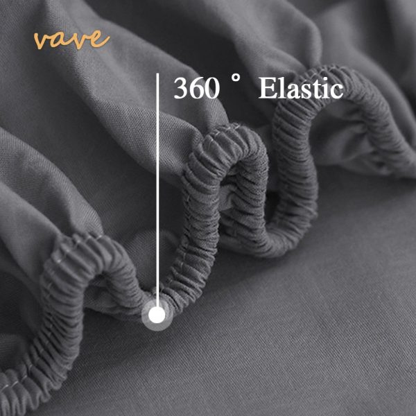 100 Cotton Fitted Bed Sheet with Elastic Band Solid Color Anti slip Adjustable Mattress Cover for 9