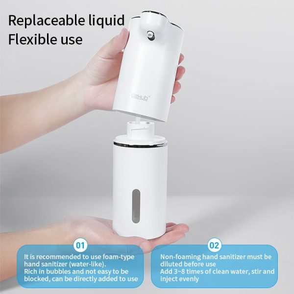 Automatic Foam Soap Dispensers Bathroom Smart Washing Hand Machine With USB Charging White High Quality ABS 3