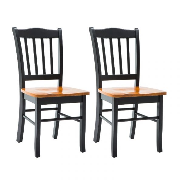 Boraam Shaker Wood Dining Side Chairs Black Oak Finish Set of 2 restaurant chair 1