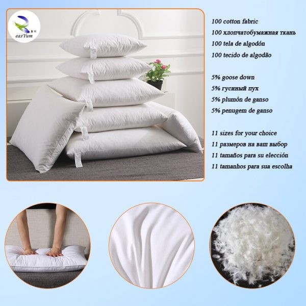 Easyum Goose Down 45x45cm Filling Decorative Large Cushions Padding Core For Sofa Sleeping Pillow Free Shipping 2