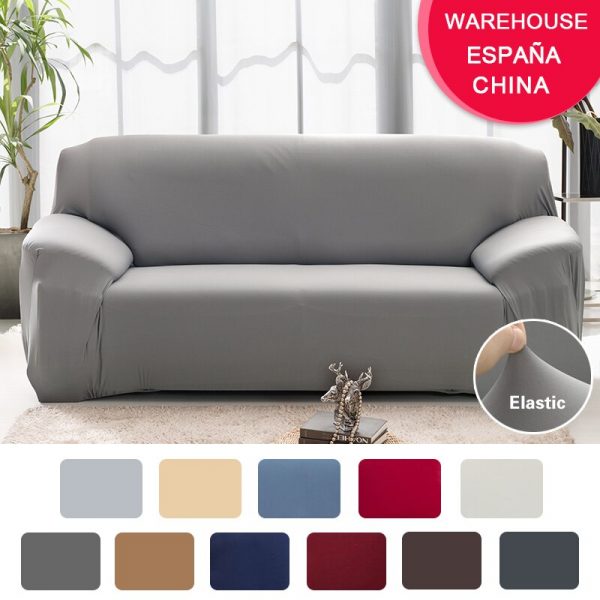 Elastic Plain Solid Sofa Cover Stretch Tight Wrap All inclusive Sofa Cover for Living Room funda 5