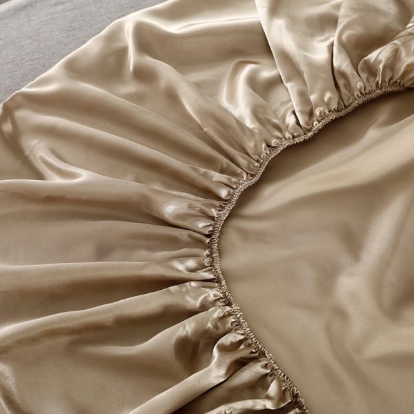 Fashionable Satin Elastic Fitted Sheet Elastic Bands For Mattress Cover King Size 200 220 Bed Cover 2