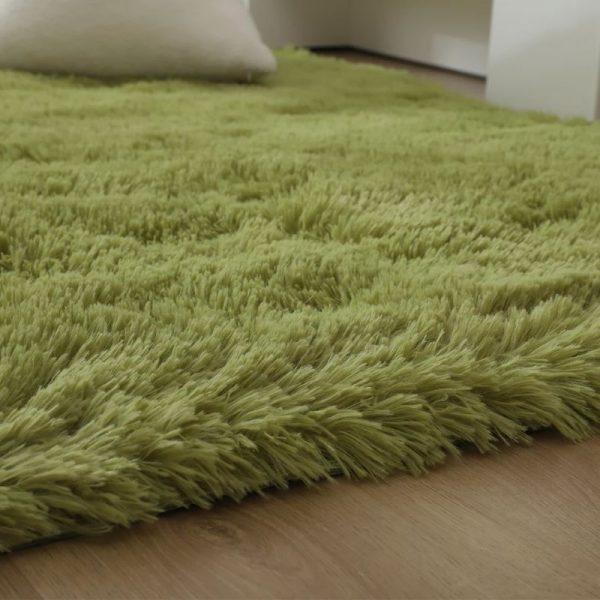 Green Carpet Tie Dyeing Plush Soft Carpets For Living Room Bedroom Anti slip Floor Mats Bedroom 4