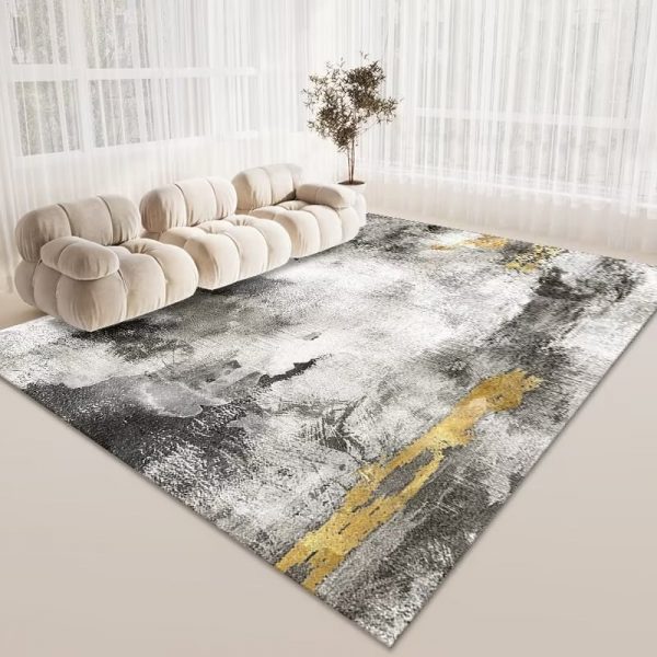 Grey Carpet for Living Room Large Area Light Colour Modern Home Decoration Bedroom Lounge Rug Washable 1