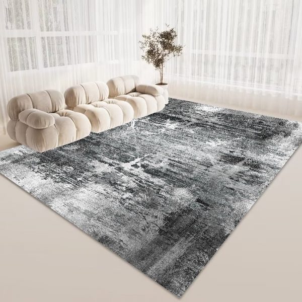 Grey Carpet for Living Room Large Area Light Colour Modern Home Decoration Bedroom Lounge Rug Washable 5