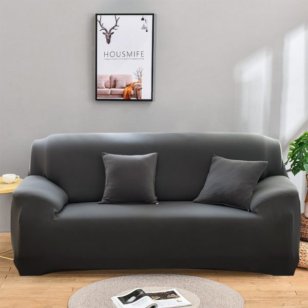 HOUSMIFE Solid Color Sofa Covers for Living Room Elastic Sofa Cover Corner Couch Cover Slipcover Chair