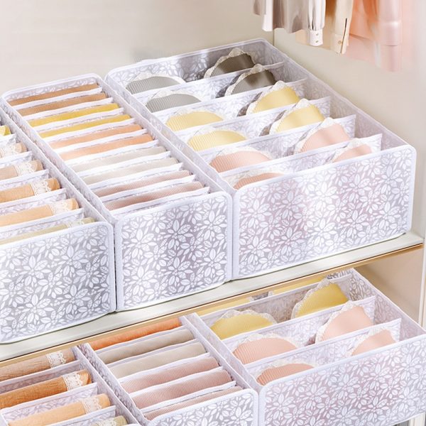 Jeans Compartment Storage Box Closet Clothes Drawer Mesh Separation Box Stacking Pants Drawer Divider Can Washed 2