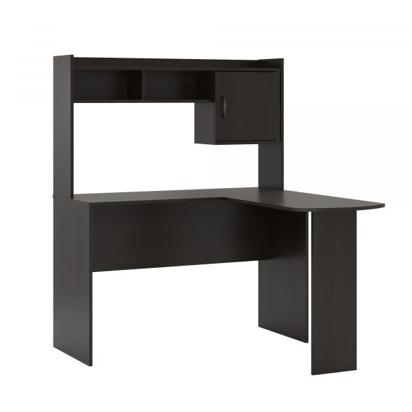 L Shaped Desk with Hutch Espresso furniture mesa ordenador escritorio office table 2