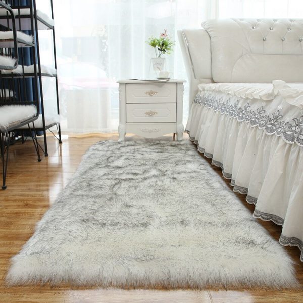 Long Hair Faux Fur Area Rugs Artificial Sheepskin Fur Carpet Fluffy Faux Fur Floor Mat Faux 2