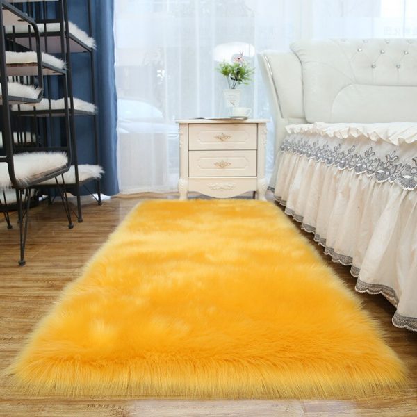 Long Hair Faux Fur Area Rugs Artificial Sheepskin Fur Carpet Fluffy Faux Fur Floor Mat Faux 3