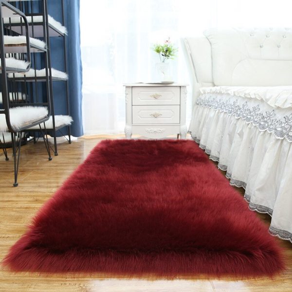 Long Hair Faux Fur Area Rugs Artificial Sheepskin Fur Carpet Fluffy Faux Fur Floor Mat Faux 4