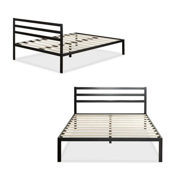 Mia 38 Metal Platform Bed Frame with Headboard Queen Platform Bed Bedroom Set Furniture Bedroom 2