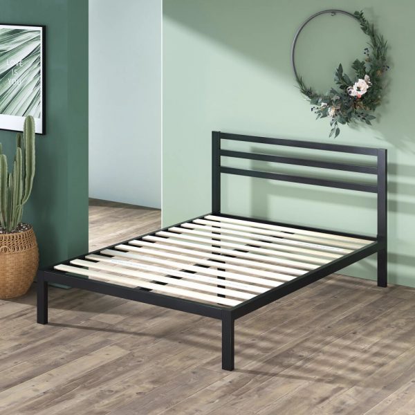 Mia 38 Metal Platform Bed Frame with Headboard Queen Platform Bed Bedroom Set Furniture Bedroom 4