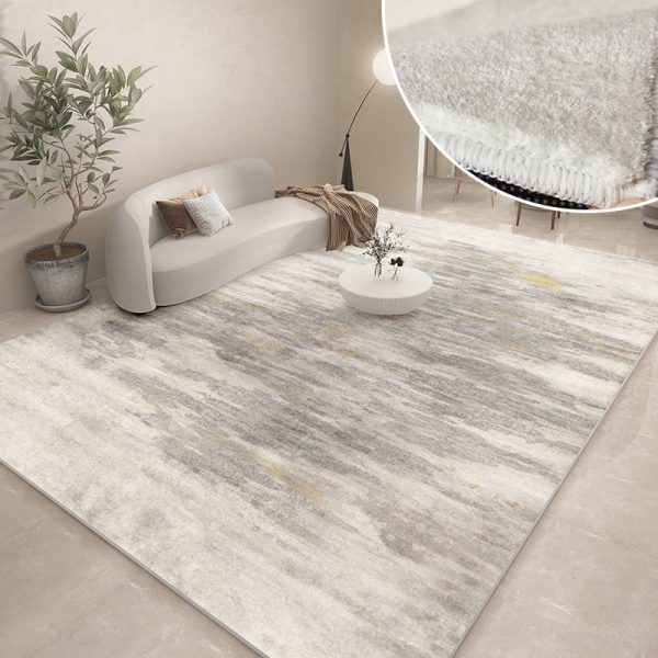 Modern Carpets for Living Room Abstract Large Area Plush Rugs Bedroom Decor Bedside Carpet Grey Thickened 3