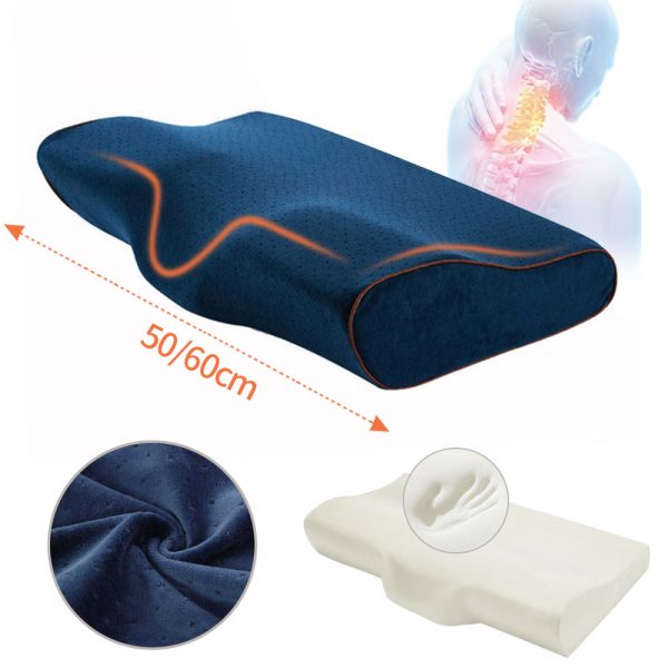 Orthopedic Memory Foam Pillow 60x34cm Slow Rebound Soft Memory Slepping Pillows Butterfly Shaped Relax The Cervical 1