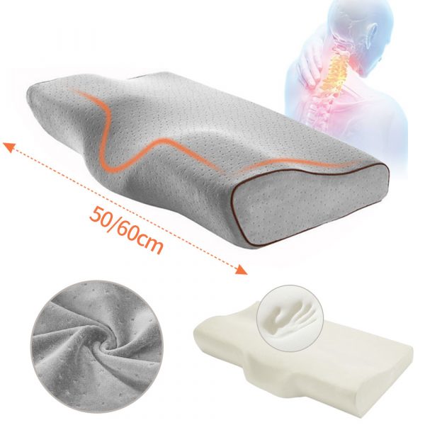 Orthopedic Memory Foam Pillow 60x34cm Slow Rebound Soft Memory Slepping Pillows Butterfly Shaped Relax The Cervical 2