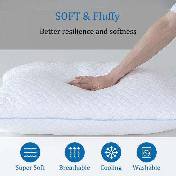 Peter Khanun Cooling Pillows Adjustable Orthopedic Pillows Neck Protection Summer Bedding for Side Back Stomach Sleepers 4