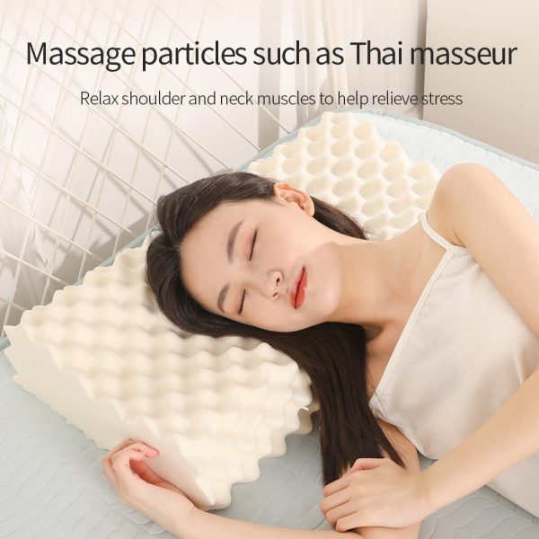 Sheng Bang Latex Massage Pillows for Sleeping Orthopedic Pillow Pure Natural Neck Latex Neck Pillow 1