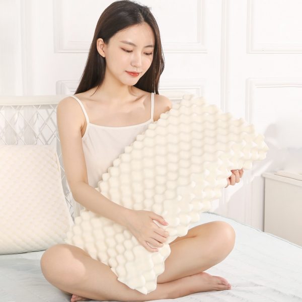 Sheng Bang Latex Massage Pillows for Sleeping Orthopedic Pillow Pure Natural Neck Latex Neck Pillow 2