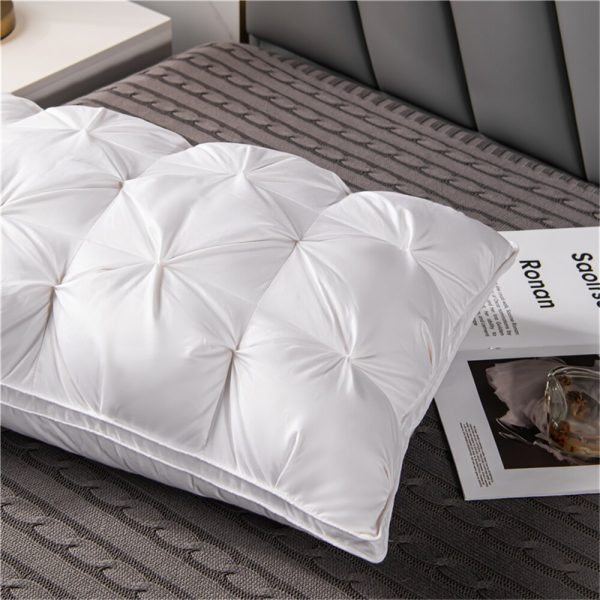 Sondeson Luxury White Goose Down Pillows Down proof King Queen 100 Cotton Bedding 3D Style Rectangle 4