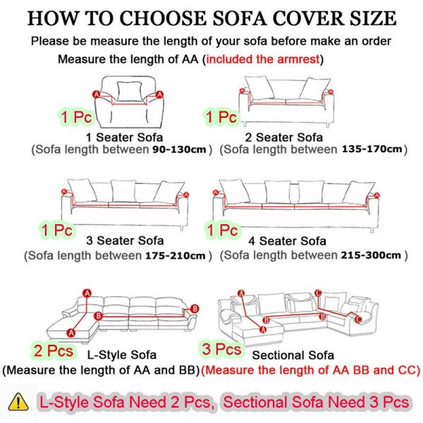 Thick Sofa Cover Elastic Jacquard Sofa Cover 1 2 3 4 Seater L shaped Corner Sofa 1