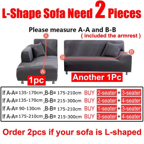 Thick Sofa Cover Elastic Jacquard Sofa Cover 1 2 3 4 Seater L shaped Corner Sofa 2