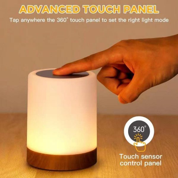 Touch Lamp LED Table Lamp Bedside Lamp RGB Table Lamp Bedroom Lamp with Touch Sensor Portable 1