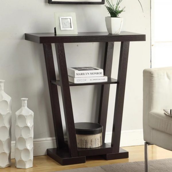 V Console Espresso console table hallway console table console table for living room