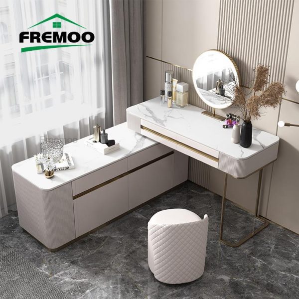 Vanity Modern Makeup Dressing Table With Mirror Comfortable With Bedroom Furniture Luxury Solid Dresser Tables Bedroom